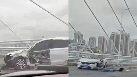 海口世纪大桥车祸