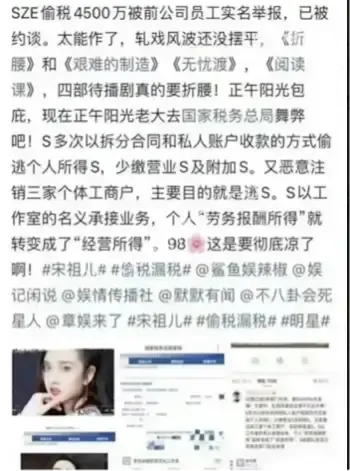 宋祖儿税务补缴271万事件
