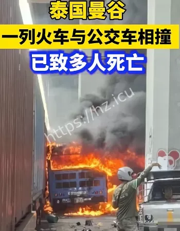 高速列车撞上满载公交车