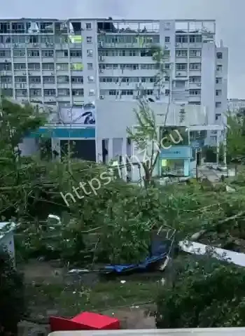 湖北黄冈鄂州龙卷风现场